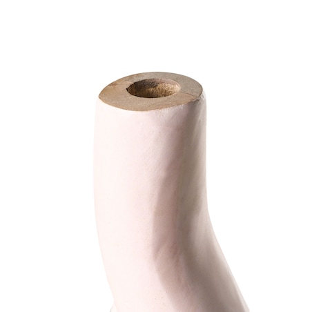 Wazon dekoracyjny LAGOS Drewno mango 40 cm Czarny/ beżowy