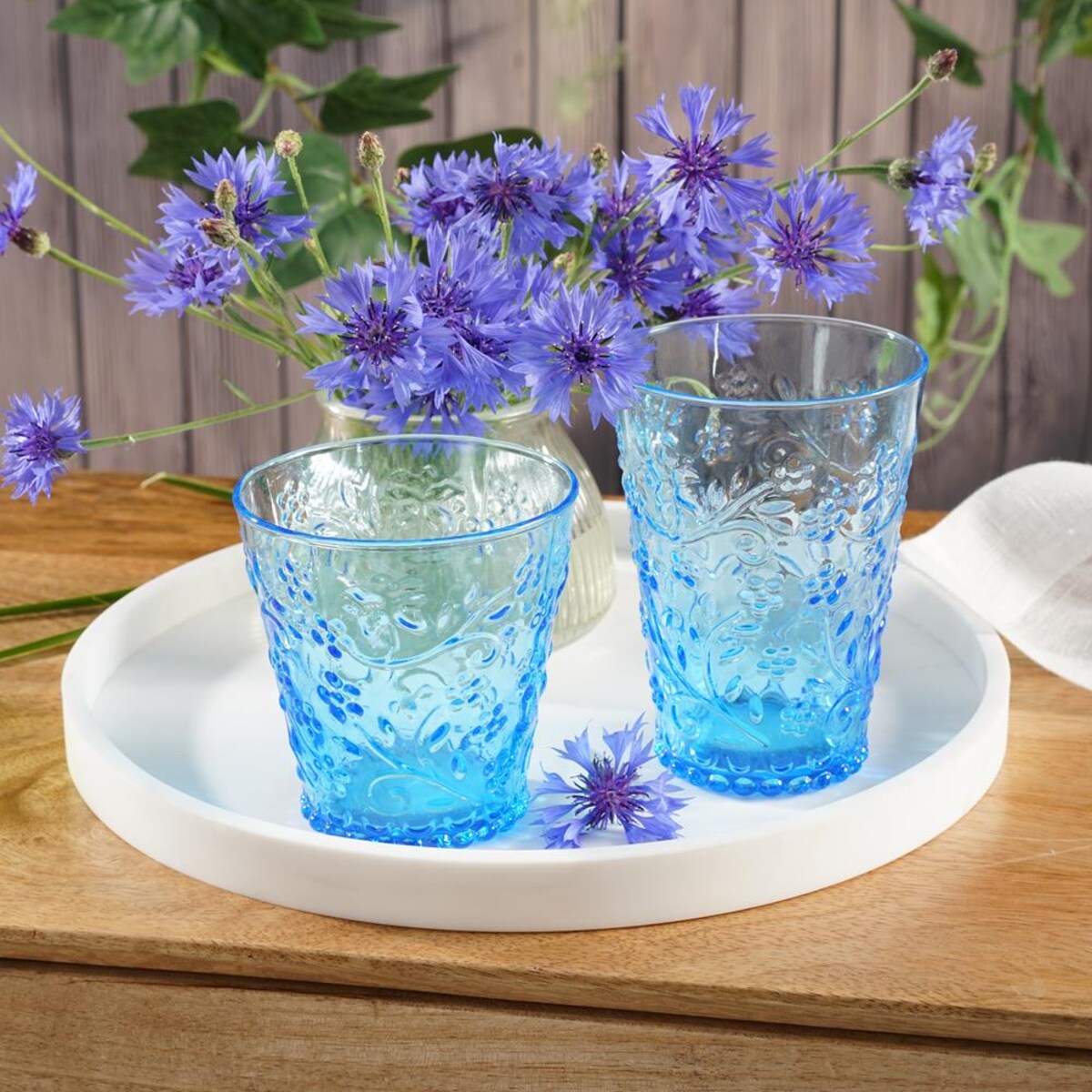 VILLA ITALIA Szklanka wysoka niebieska 320 ml MURIEL