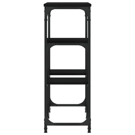 vidaXL Stolik konsolowy, czarny, 89,5x28x76cm, materiał drewnopochodny