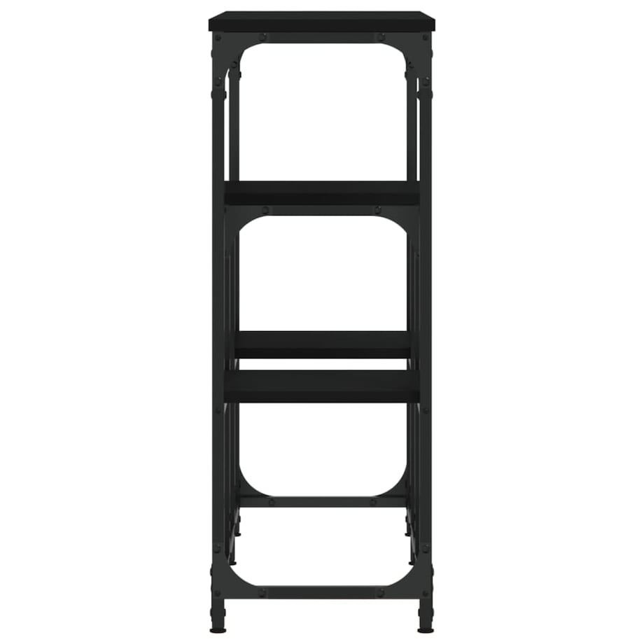 vidaXL Stolik konsolowy, czarny, 89,5x28x76cm, materiał drewnopochodny