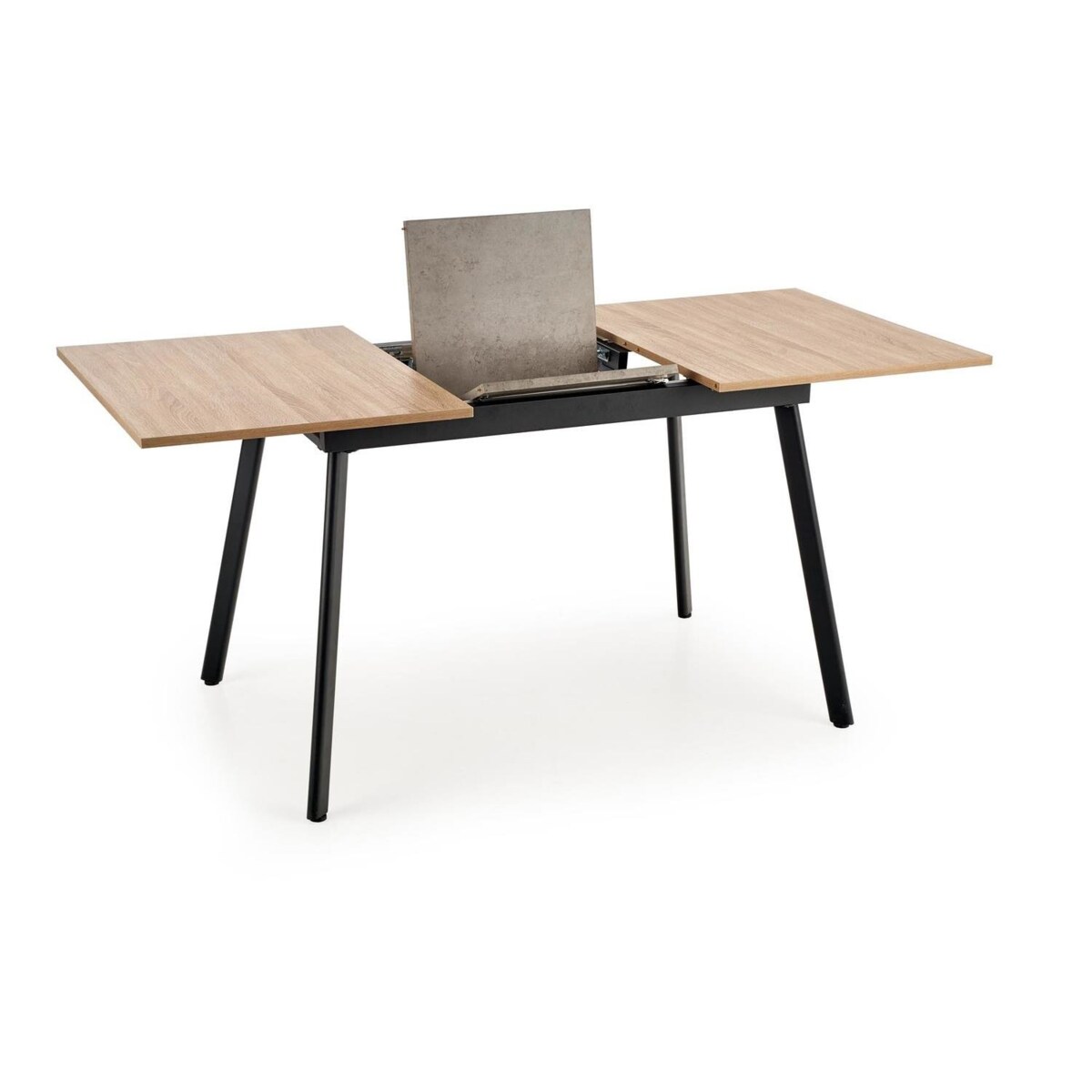 STÓŁ ROZKŁADANY 120-160cm Bonal DĄB SONOMA czarne nogi