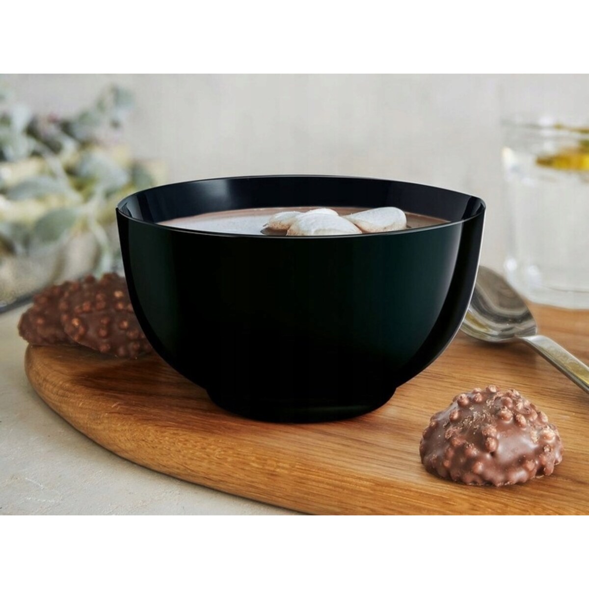 4x salaterka MISKA DIWALI na jedzenie PŁATKI ZUPĘ 750 ml LUMINARC czarna