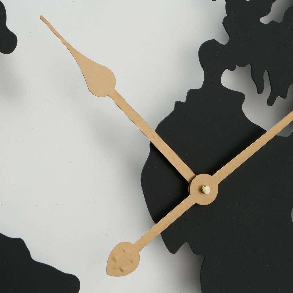 Zegar ścienny Union, metalowy ze złotymi wskazówkami