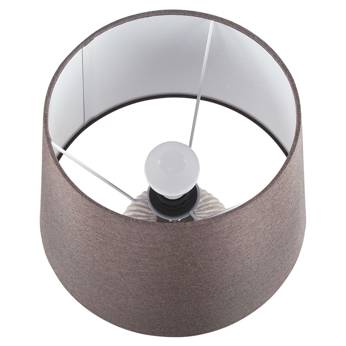 Lampka nocna ceramiczna brązowa FERGUS