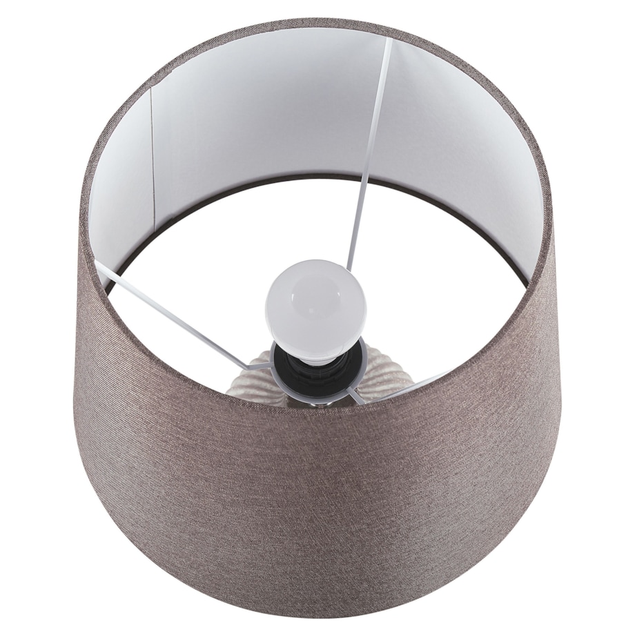 Lampka nocna ceramiczna brązowa FERGUS