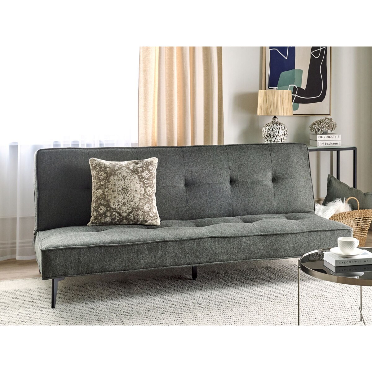 Sofa rozkładana ciemnoszara ESSVIK