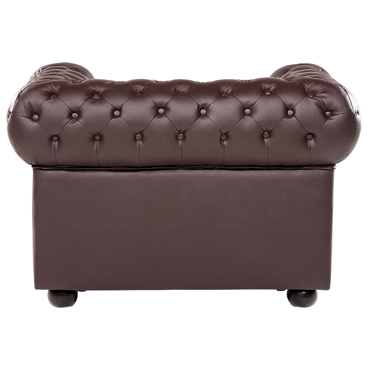 Fotel CHESTERFIELD Skóra naturalna Brązowy