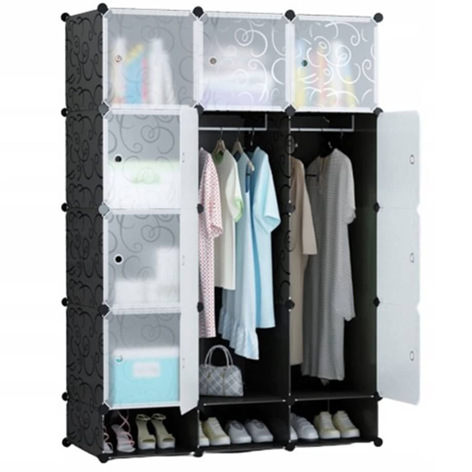 Duża szafa modułowa regał garderoba 12x szafka