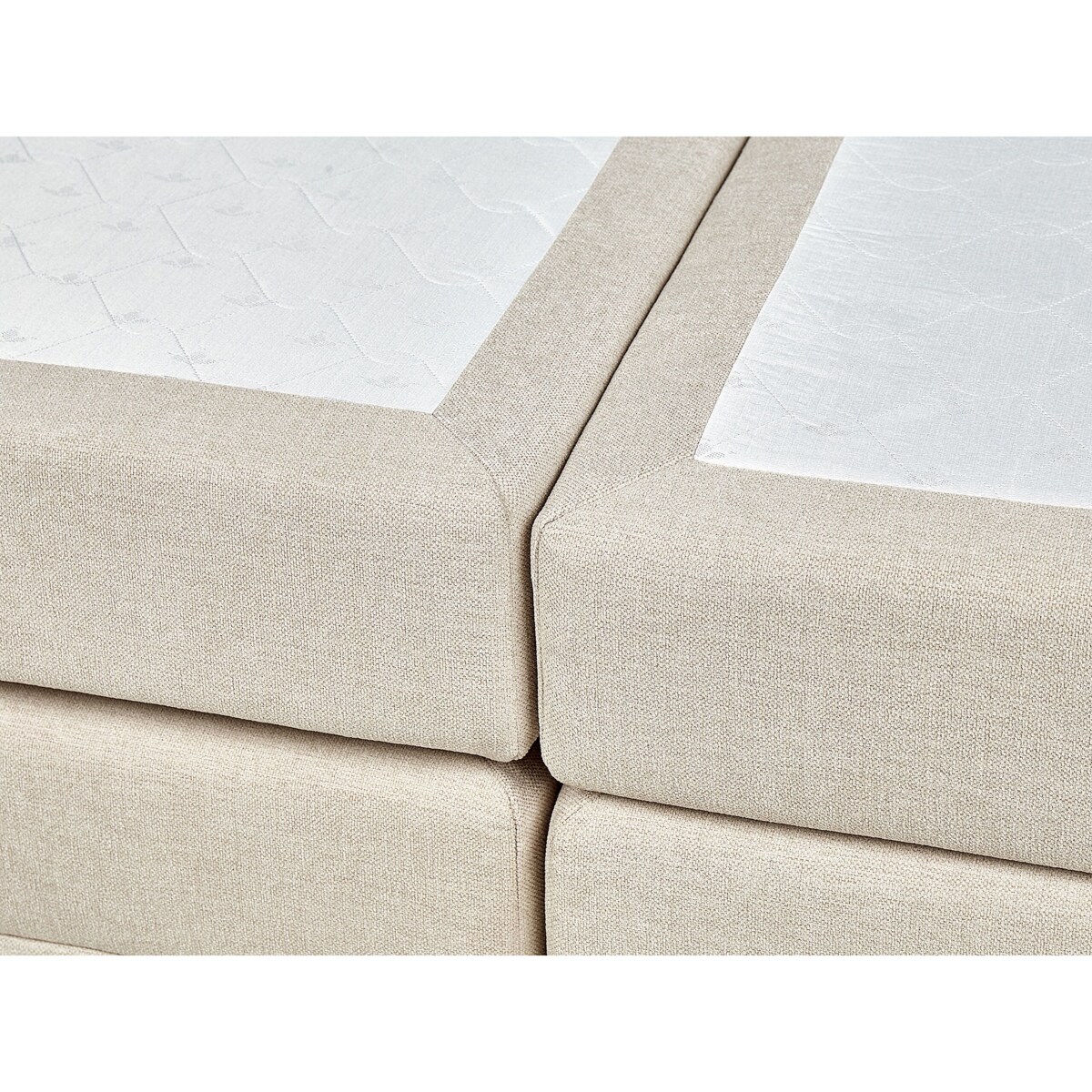 Łóżko kontynentalne z pojemnikami 180 x 200 cm beżowe ARISTOCRAT