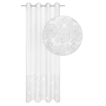 firana "flowers crystal" 140x250 cm