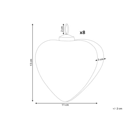 Zestaw 8 bombek FERIABLE Szkło Szary