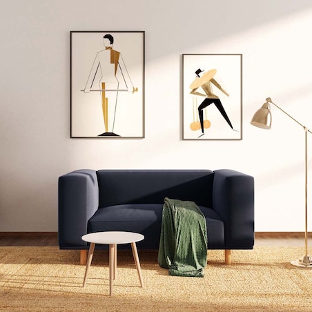 Kukumo sofa 2 osobowa Granatowa