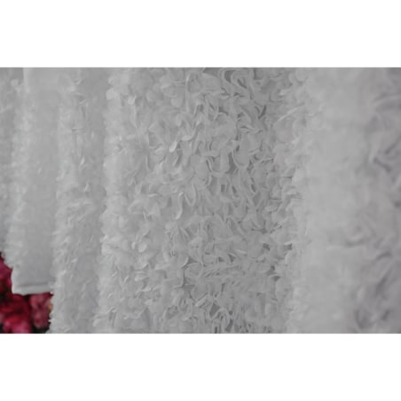 zasłona "lumiere 3d" z szyfonu biała | 140x250 taśma