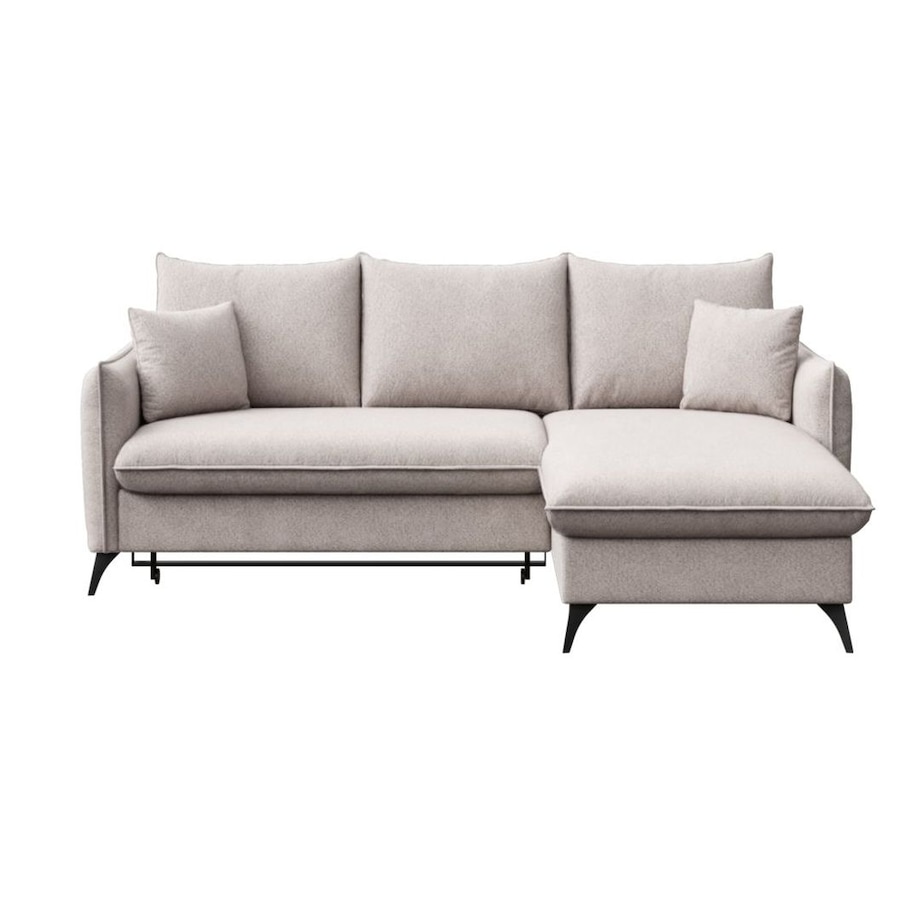 Brim Sofa narożna prawa z funkcją spania i pojemnikiem prawa jasnoszara