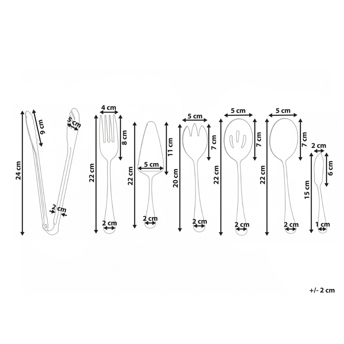 Zestaw przyborów kuchennych 7 elementów ZITI Srebrny