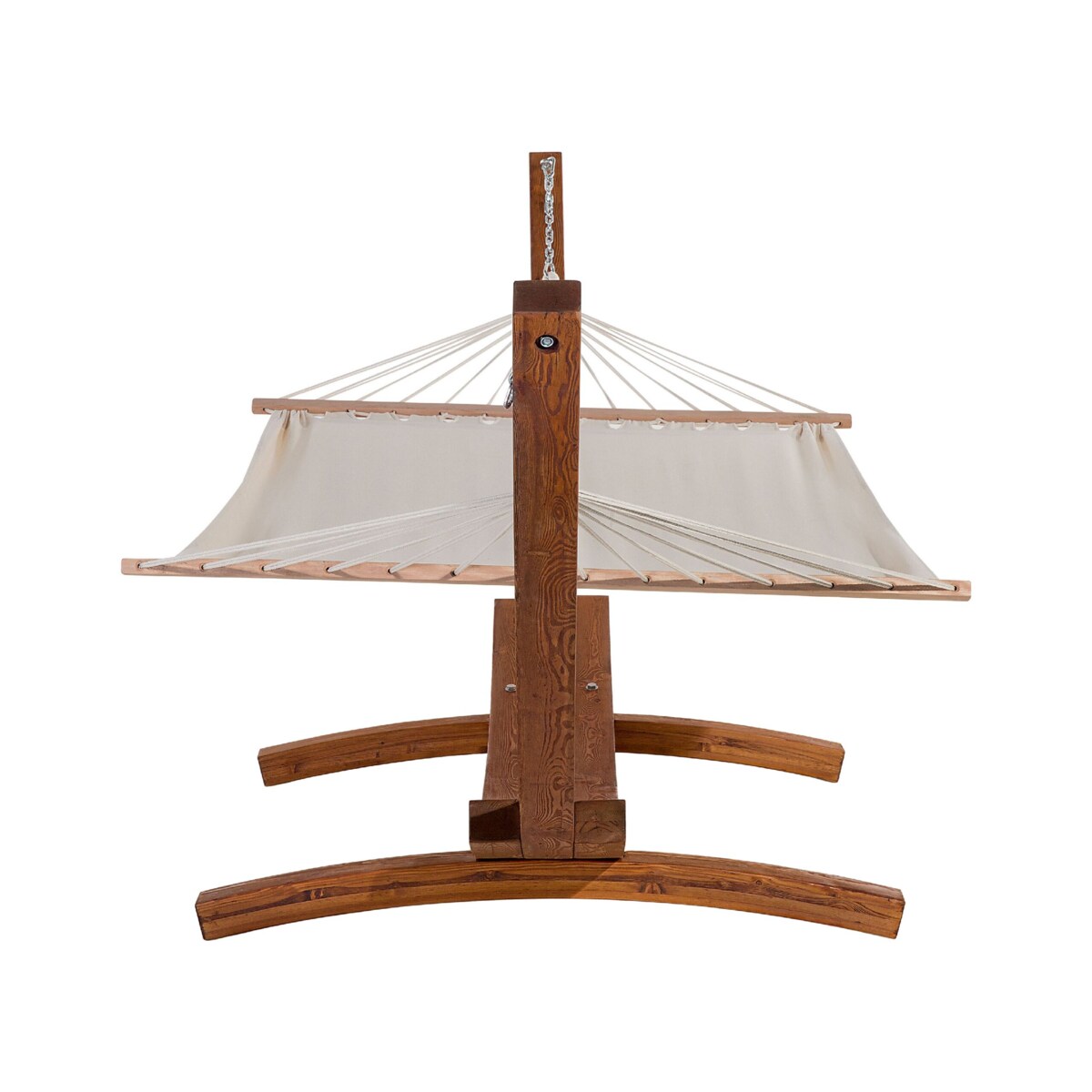 Hamak ogrodowy drewniany beżowy TREVISO