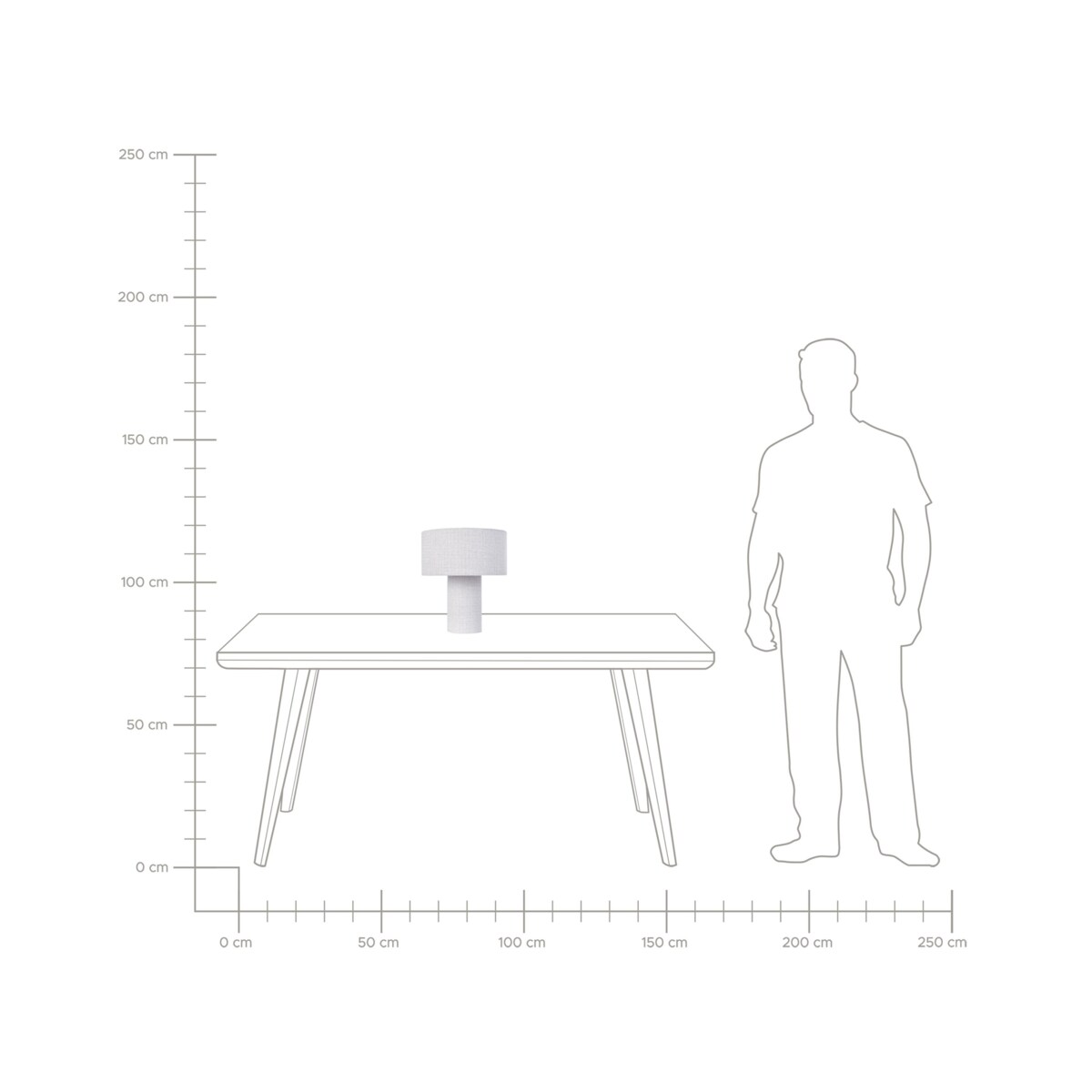 Lampa stołowa szara MALIPS
