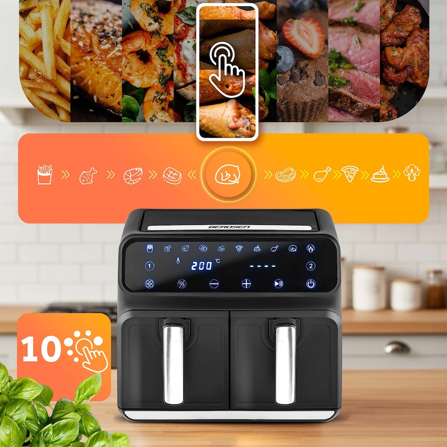Frytkownica beztłuszczowa frytownica AIR FRYER 8l Berdsen