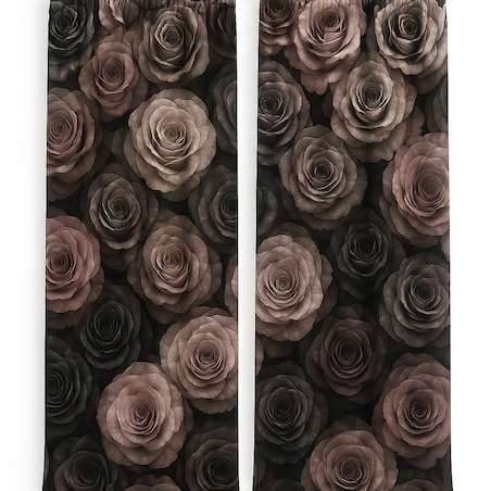 zasłona "rosa elegance" z różami 3d 140x270 cm