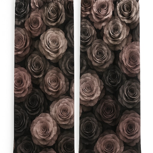 zasłona "rosa elegance" z różami 3d 140x270 cm