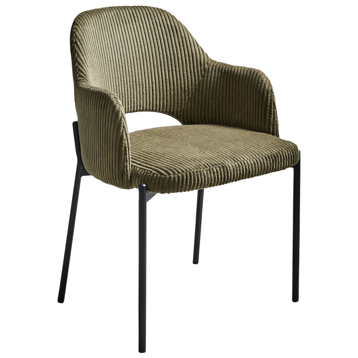 Zestaw 2 krzeseł do jadalni RATON Sztruks Oliwkowy