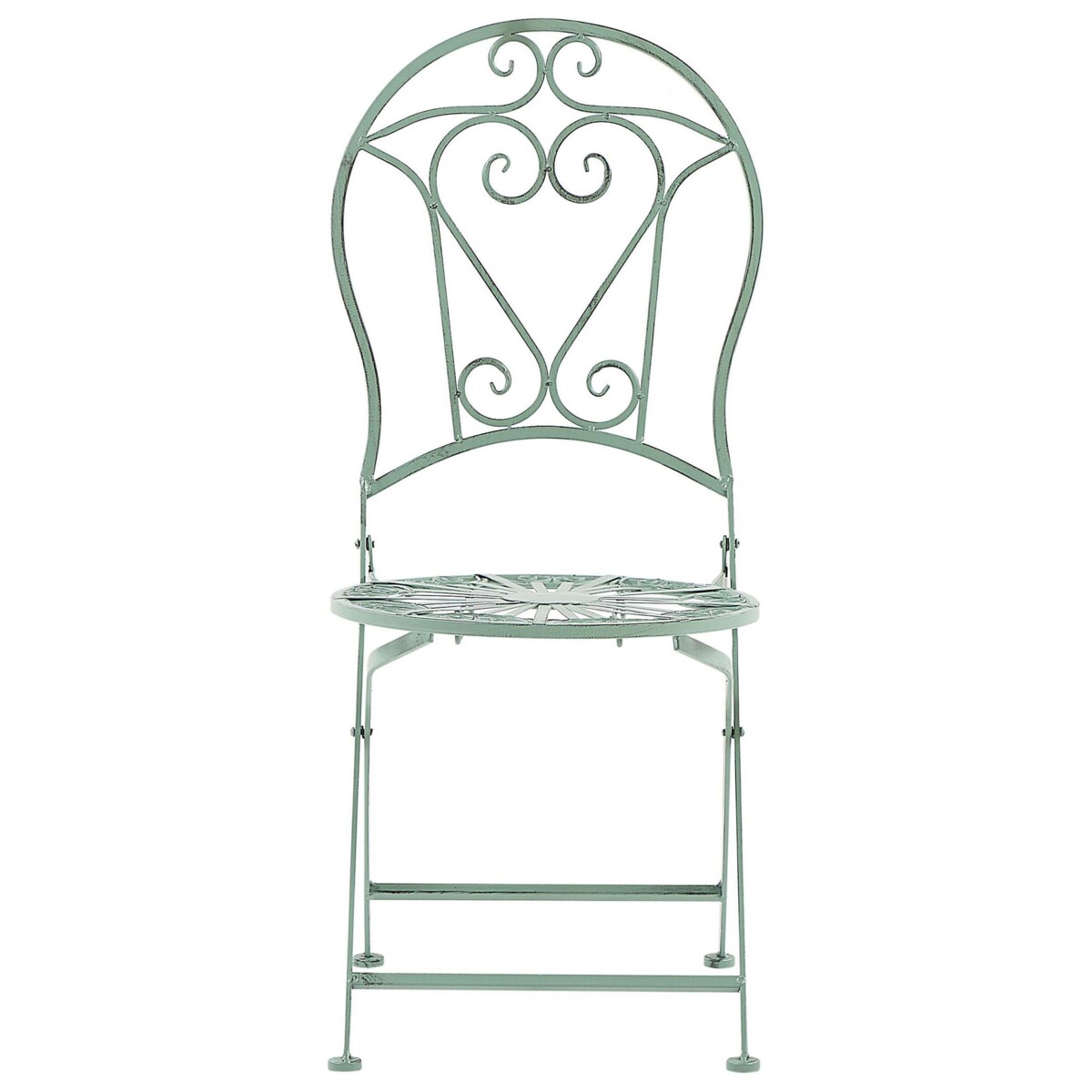 Zestaw 2 krzeseł ogrodowych metalowy zielony TRENTO