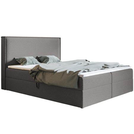 Łóżko kontynentalne FOX 9 180x200- szare