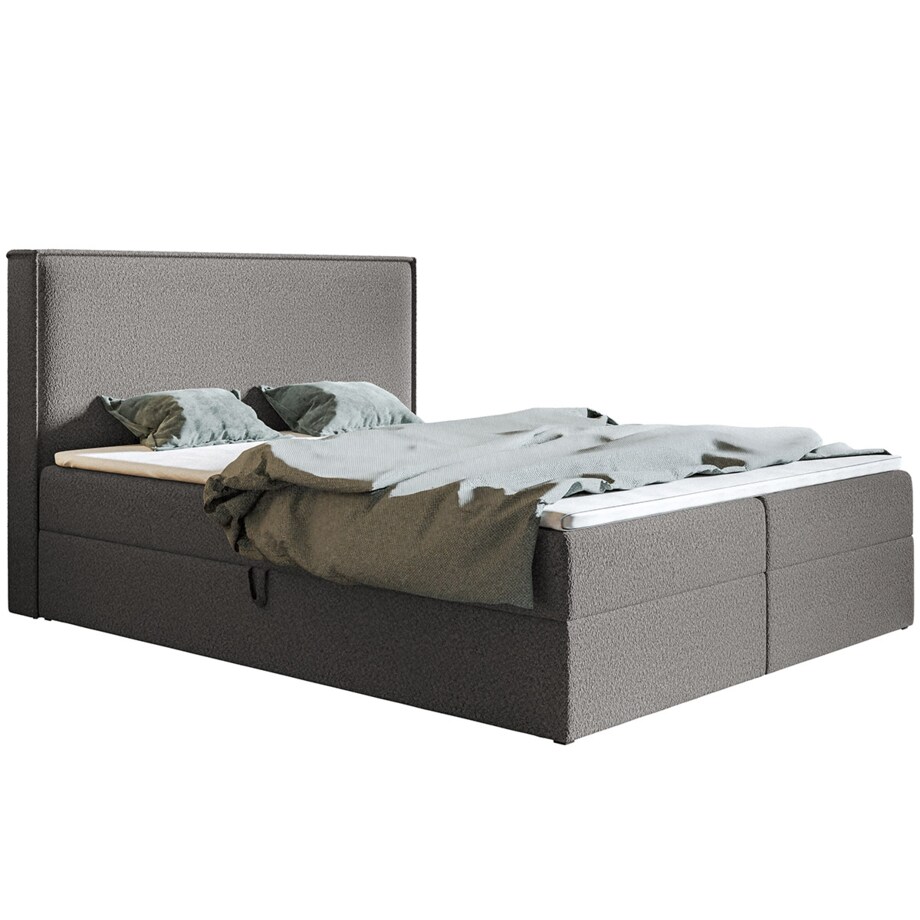 Łóżko kontynentalne FOX 9 180x200- szare