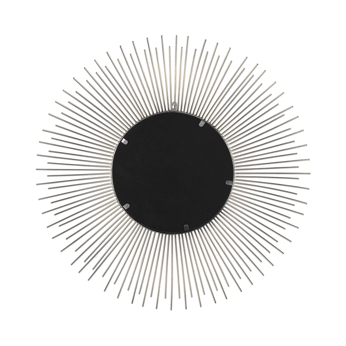 Metalowe lustro ścienne słońce ø 80 cm srebrne CILLY
