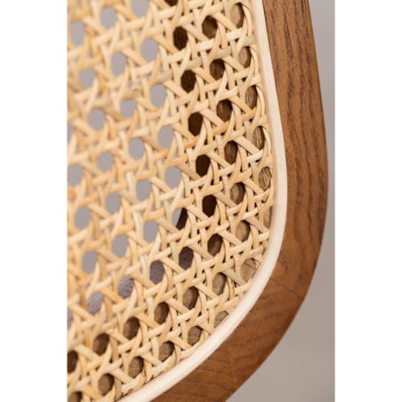 Krzesło drewniane z plecionką orzech Formic