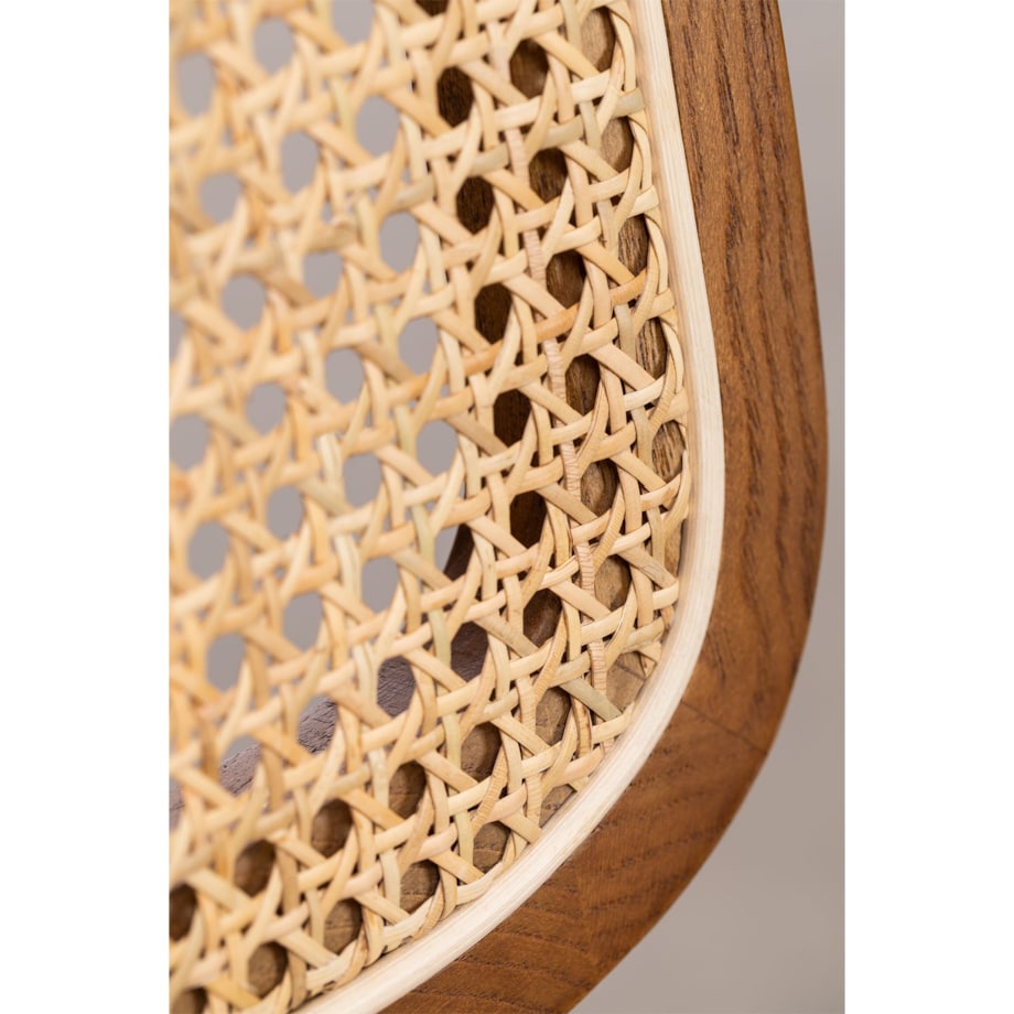 Krzesło drewniane z plecionką orzech Formic