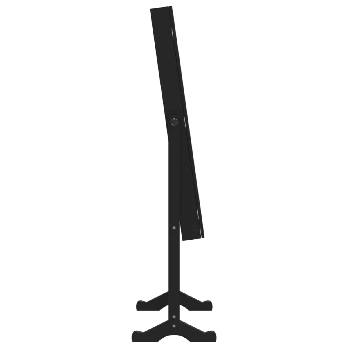 vidaXL Szafka na biżuterię, z lustrem i LED, wolnostojąca, czarna