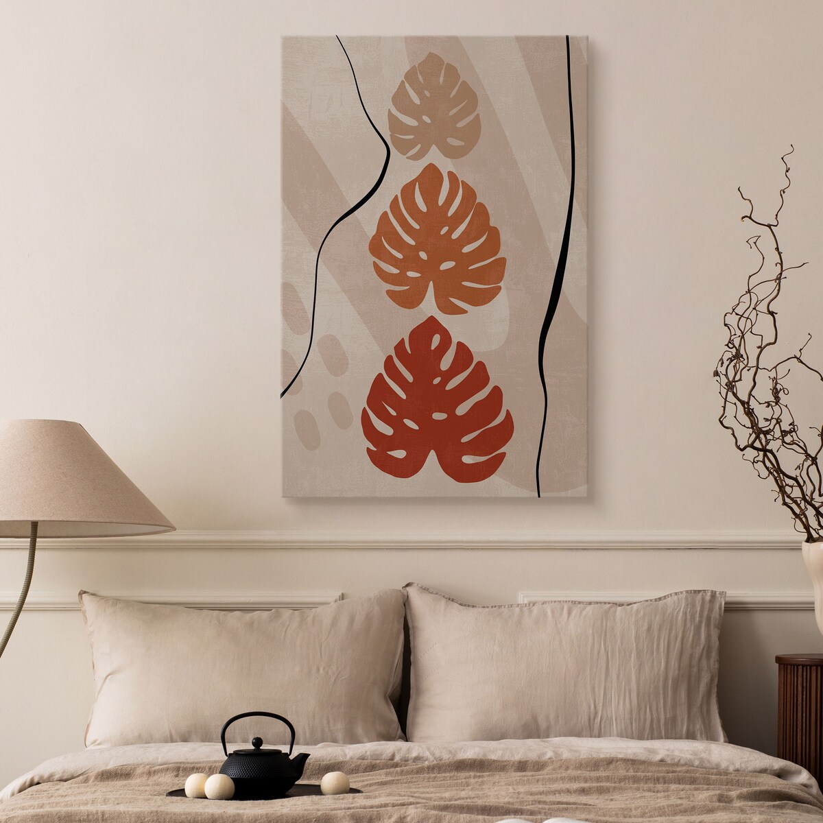 Obraz Trzy Liście Monstery 80x120cm