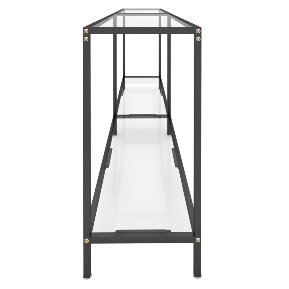 vidaXL Stolik konsolowy, przezroczysty, 200x35x75,5cm, szkło hartowane