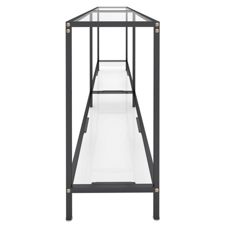 vidaXL Stolik konsolowy, przezroczysty, 200x35x75,5cm, szkło hartowane