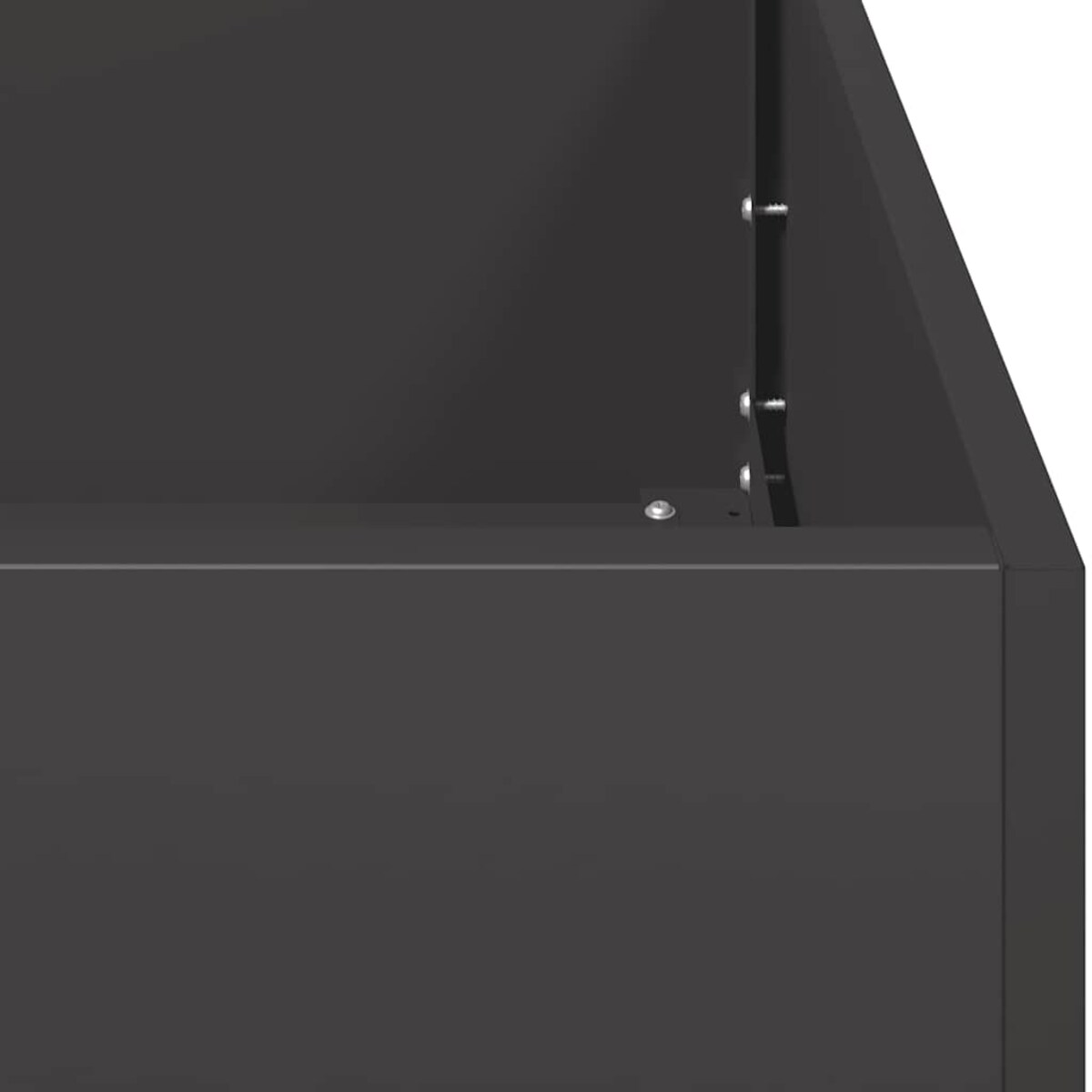 vidaXL Doniczka Czarna 40x40x30 cm Stalowa