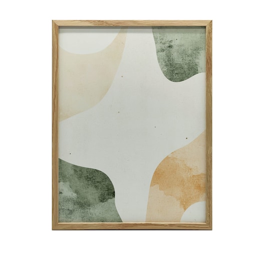 Abstrakcyjna Fala Kolorów, 30x40 cm, rama drewniana jasny dąb, papier matowy 230 gsm