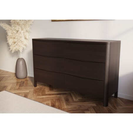 Drewniana komoda bukowa Visby MODENA LOW 150 / kolor palisander