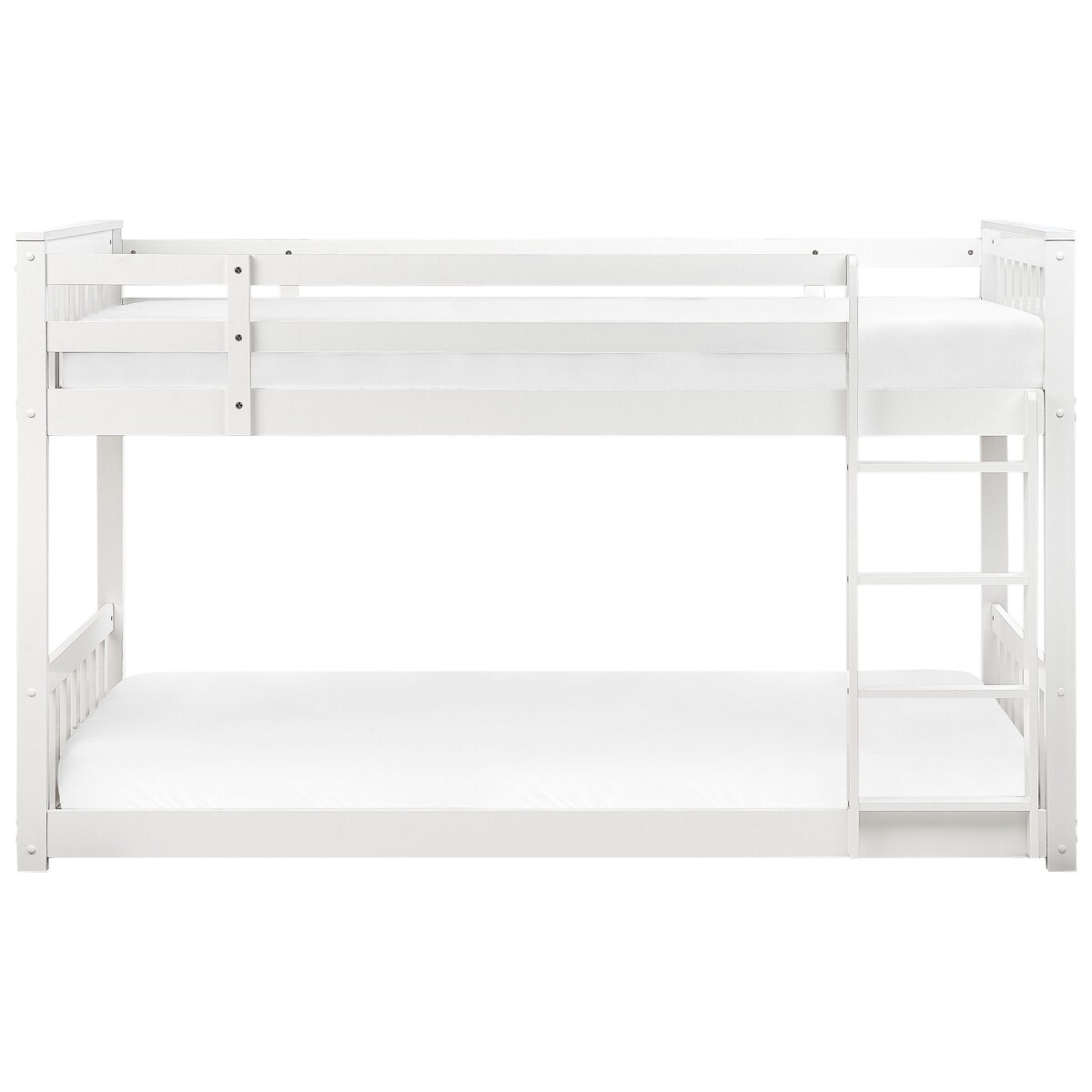 Łóżko piętrowe drewniane 90 x 200 cm białe LAZER