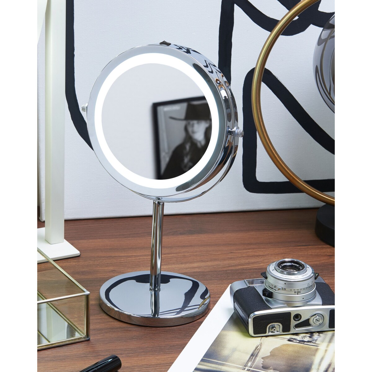 Lusterko kosmetyczne LED VERDUN Srebrny