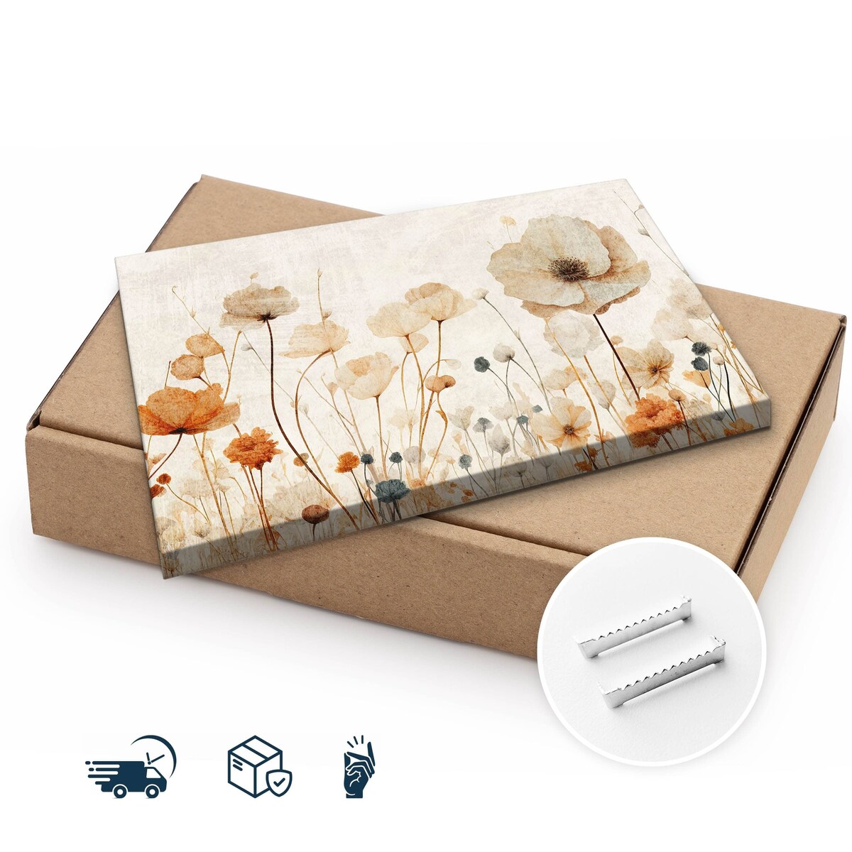 Obraz Na Płótnie Do Salonu Polne Kwiaty Rośliny Natura Abstrakcja 120x80cm