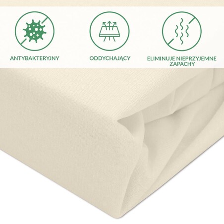 Prześcieradło ochronne wodoodporne z gumką 2w1, rozmiar 160x200 SMARTCEL kolor krem