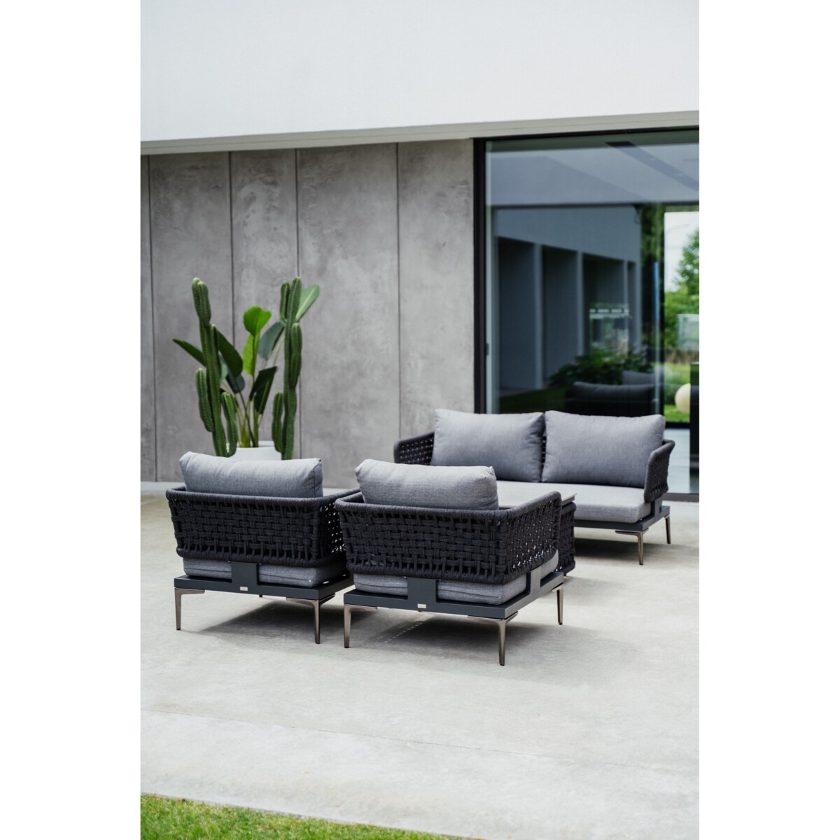 FOTEL ALUMINIOWY TIZIANO SZARY