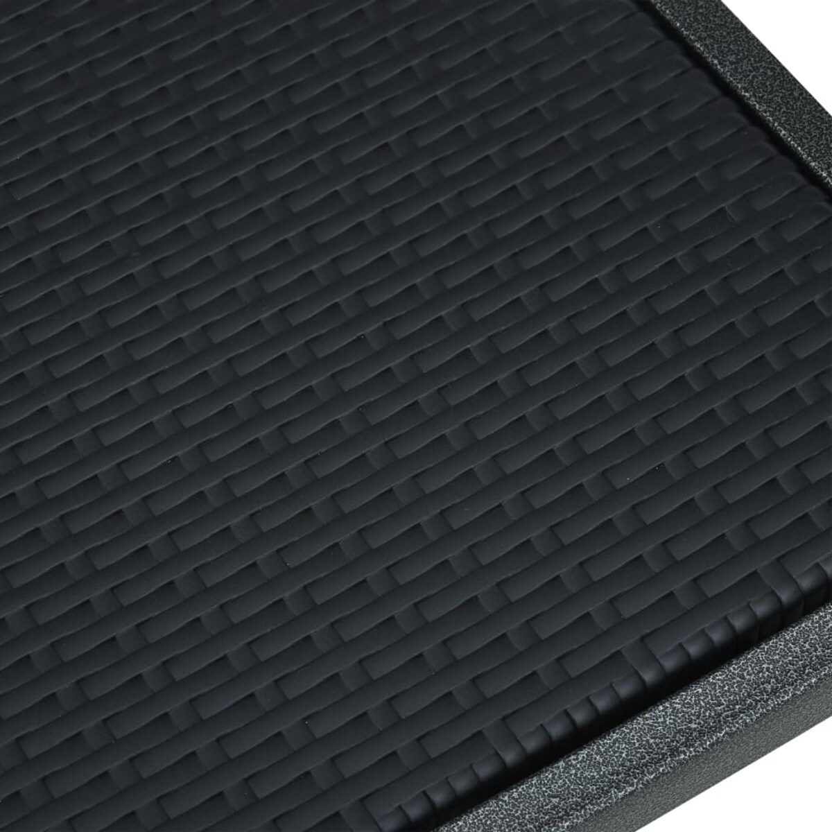 vidaXL Krzesła ogrodowe, 4 szt., czarne, plastik stylizowany na rattan