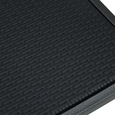 vidaXL Krzesła ogrodowe, 4 szt., czarne, plastik stylizowany na rattan