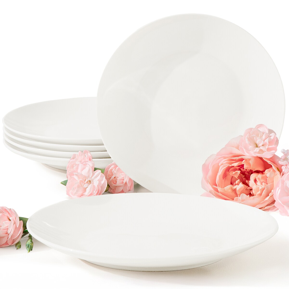 KONSIMO AD BELLA, Talerz deserowy 6 szt., kolor ecru