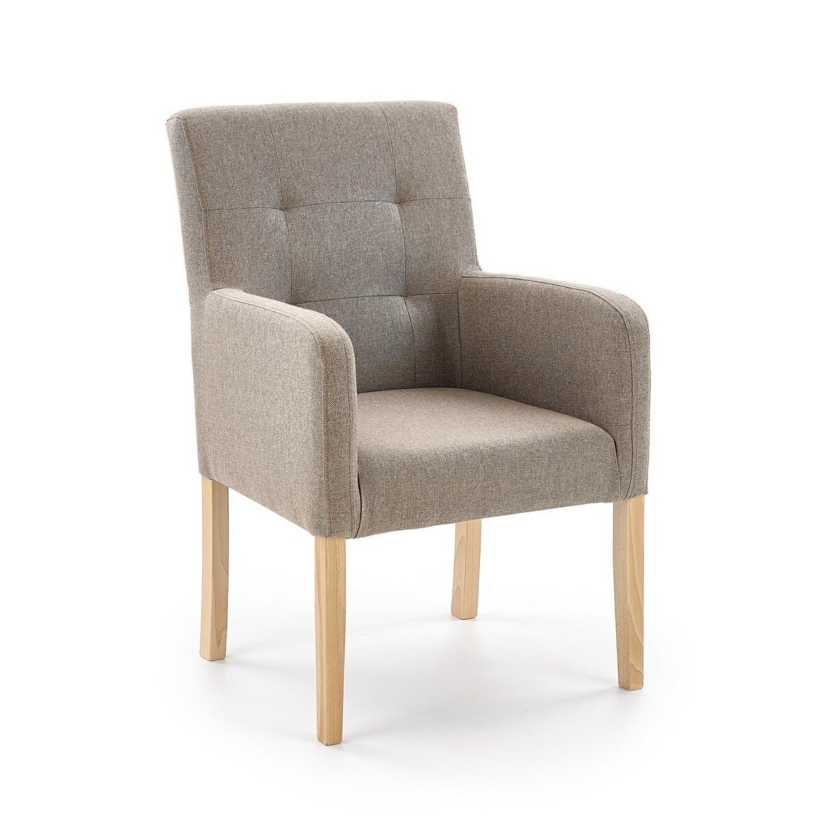 KRZESŁO TAPICEROWANE Filem beż tkanina Inari BUKOWE NOGI