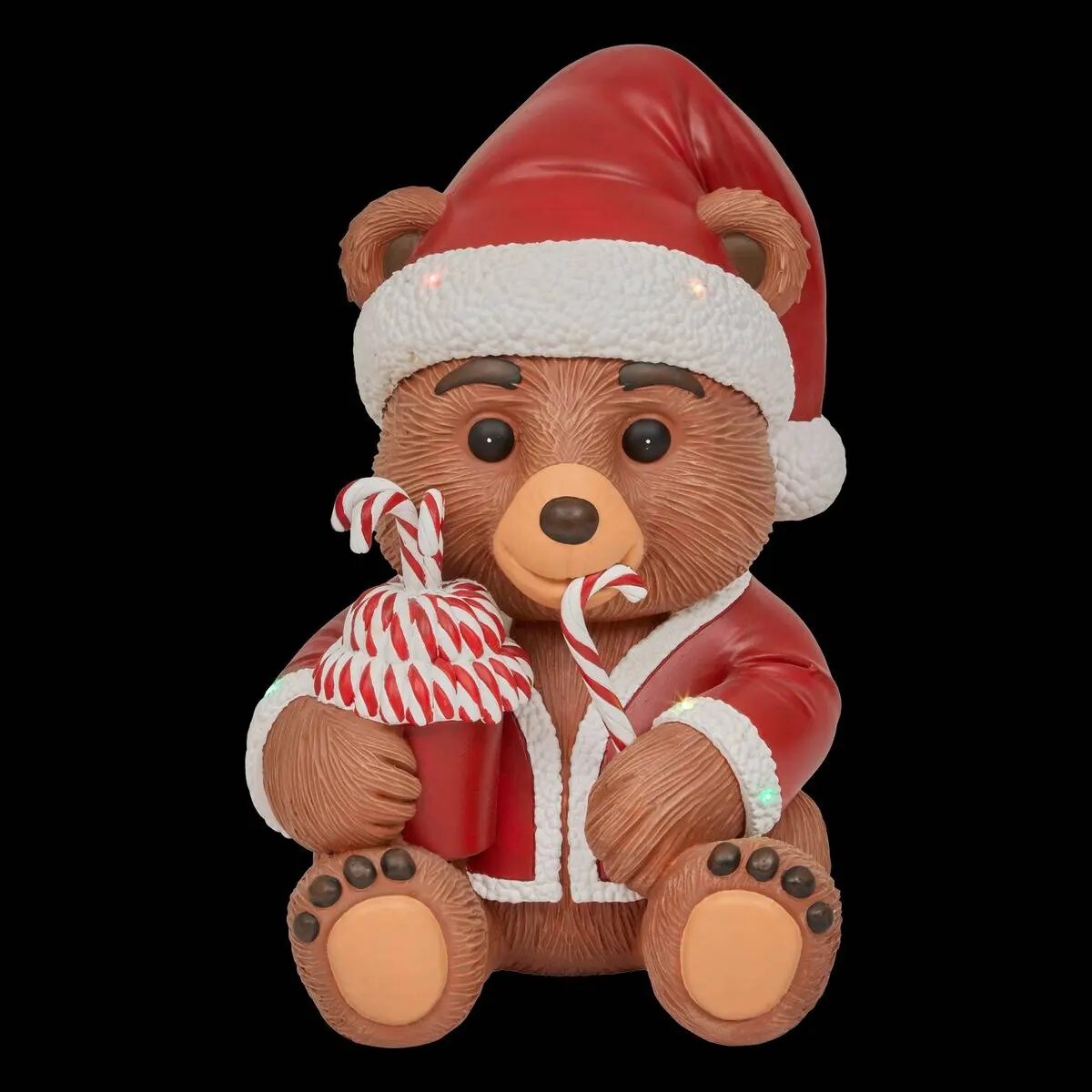 Duża dekoracja świąteczna LED - Miś z Laskami Cukrowymi 89 cm