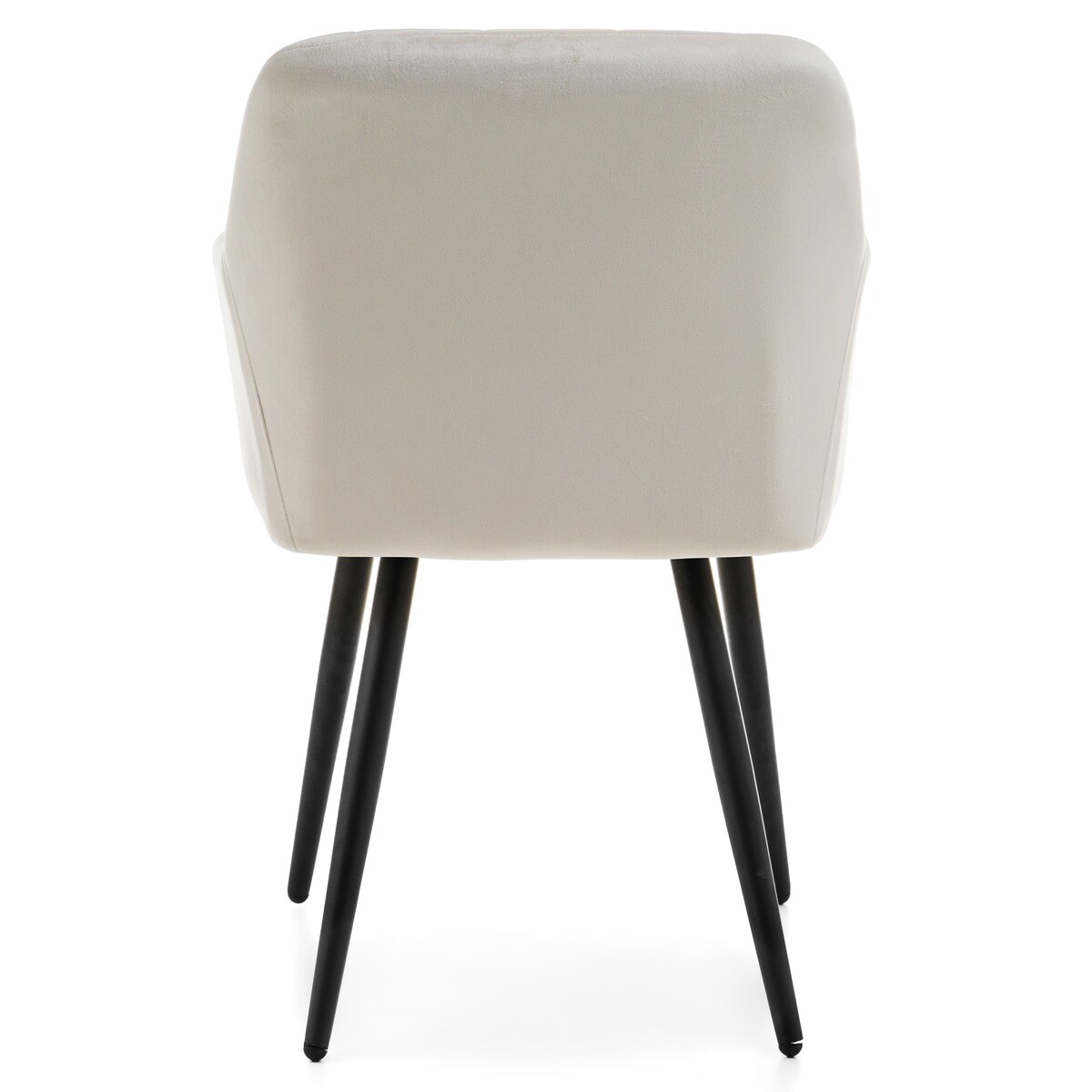 Krzesło tapicerowane pikowane welurowe do salonu jadalni ORTE beżowe