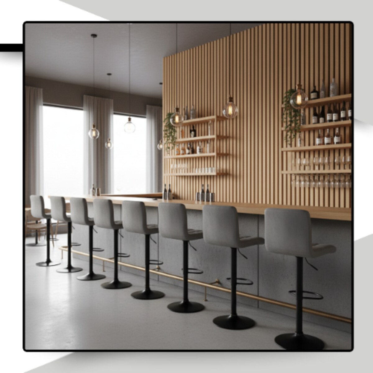 Hoker jasnoszary do kuchni jadalni wyspy